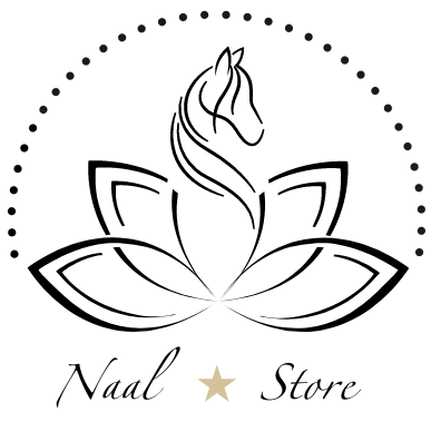 Logo de Naal-Store représentant une fleur de lotus, une tête de cheval, et une étoile dorée