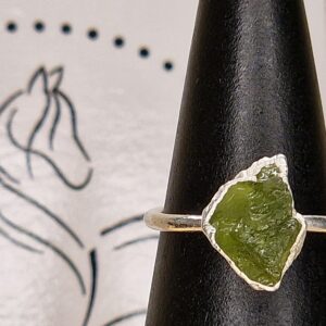 Bague drusy péridot en argent sterling 925, ajustable, au design texturé et éclat vert lumineux